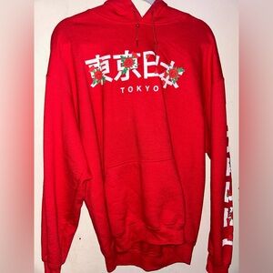 Tokyo Graphic Red Hoodie